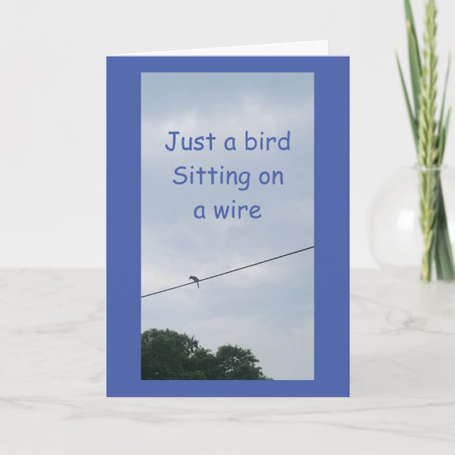 TARJETA BIRD ON WIRE DICE **FELIZ CUMPLEAÑOS** (Anverso)