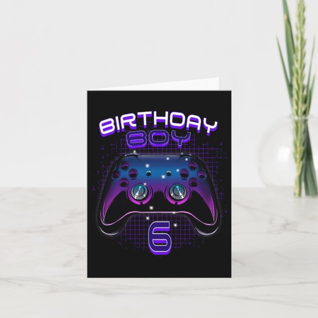 Tarjeta Birday Boy 6 Video Game Controller Gamer 6Bir (Anverso)