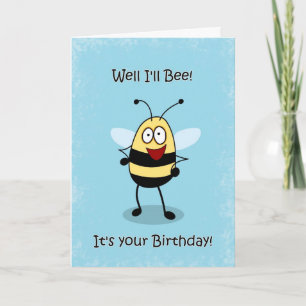 Tarjeta Birday Buzz Funny Bumble Bee Bee Greet Card