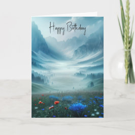 Tarjeta Birday Misty Mountain