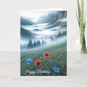 Tarjeta Birday Misty Mountain