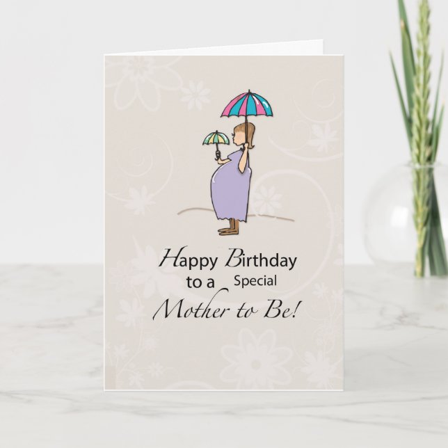 Tarjeta Birday Pregnant Mom (Anverso)