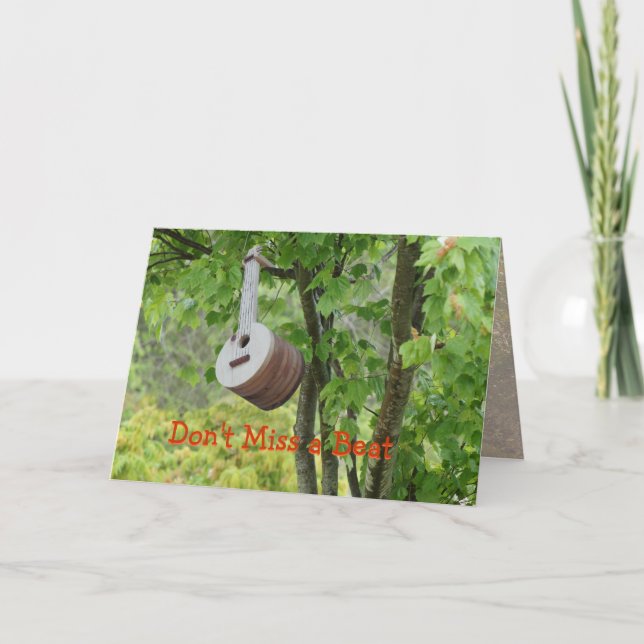 Tarjeta Birdhouse del banjo - modifique cualquier ocasión (Anverso)