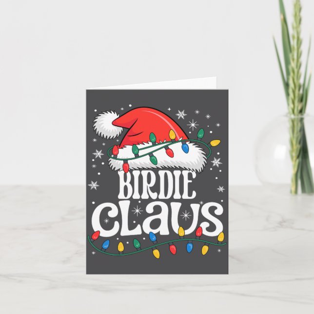 Tarjeta Birdie Claus Funny Xmas Christmas Grandma Holiday  (Anverso)