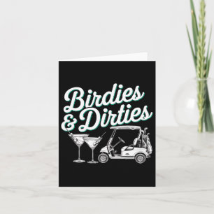 Tarjeta Birdies And Dirties Golf Birthday Dirty Martini Ta