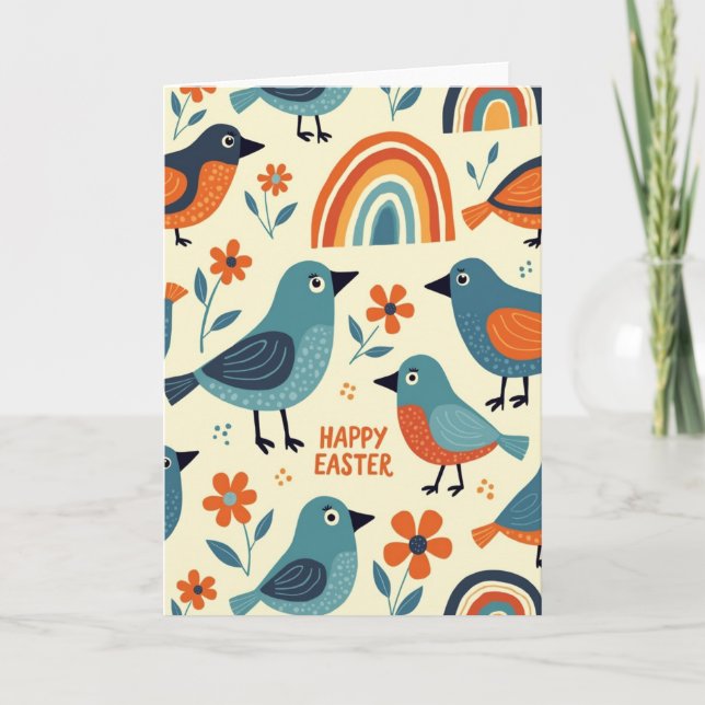 Tarjeta Birds And Blooms Easter Card (Anverso)
