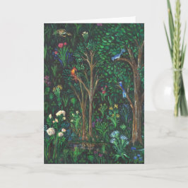 Tarjeta "Birds in a Forest." (Pond Detail) Greeting Card