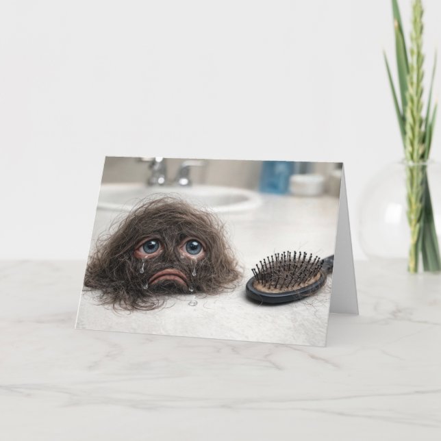 Tarjeta Birthday Baldness Humor (Anverso)