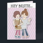 TARJETA BIRTHDAY BEST FRIEND (BFF) GIGANTE CARTAS DE TAMAÑ<br><div class="desc">TARJETA DE REUNIÓN DEL CUMPLEAÑOS DE BESTIE</div>