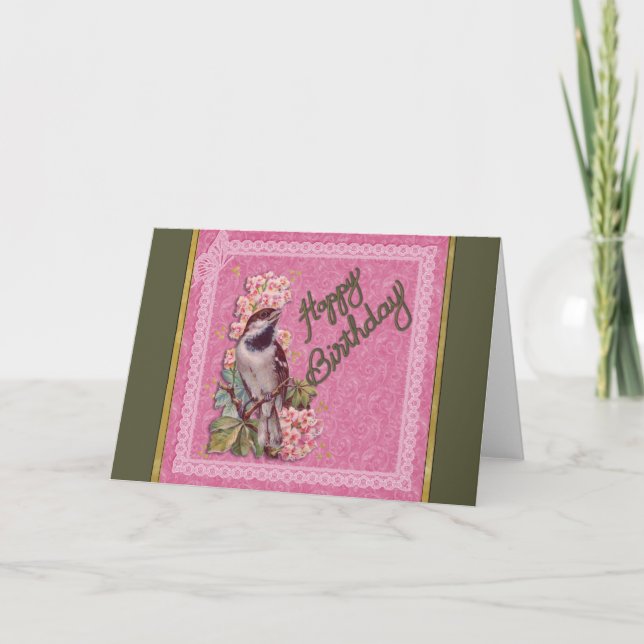 Tarjeta Birthday Bird (Anverso)