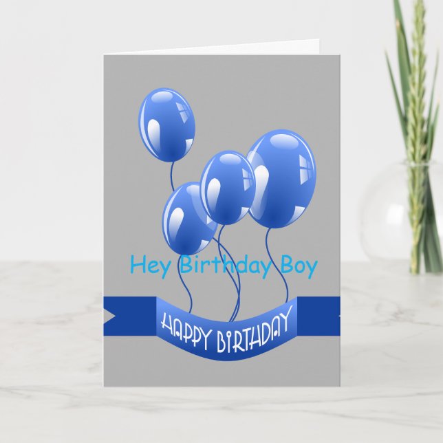 Tarjeta Birthday boy greeting card (Anverso)