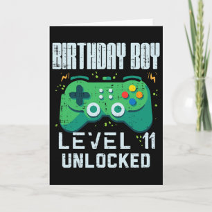 Tarjeta Birthday Boy Level 11 Controlador de jugador desbl