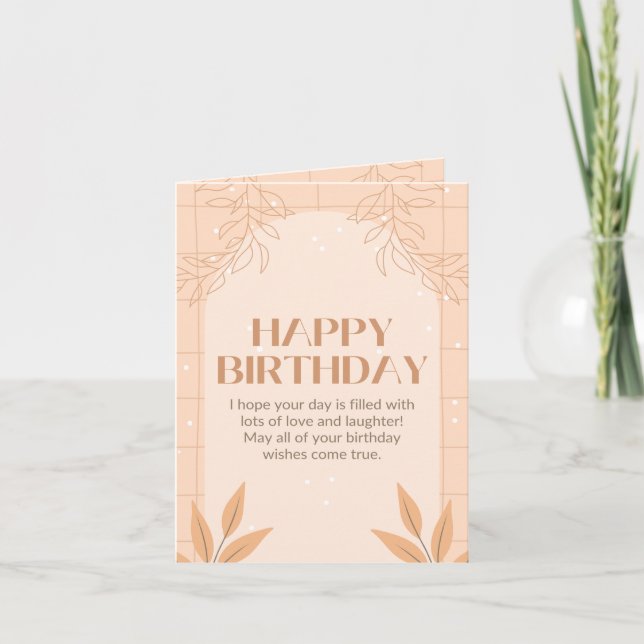 Tarjeta birthday card (Anverso)