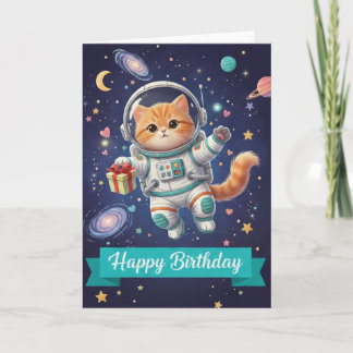 Tarjeta birthday card cat for women