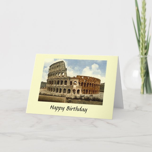 Tarjeta Birthday Card - Colosseum, Rome (Anverso)