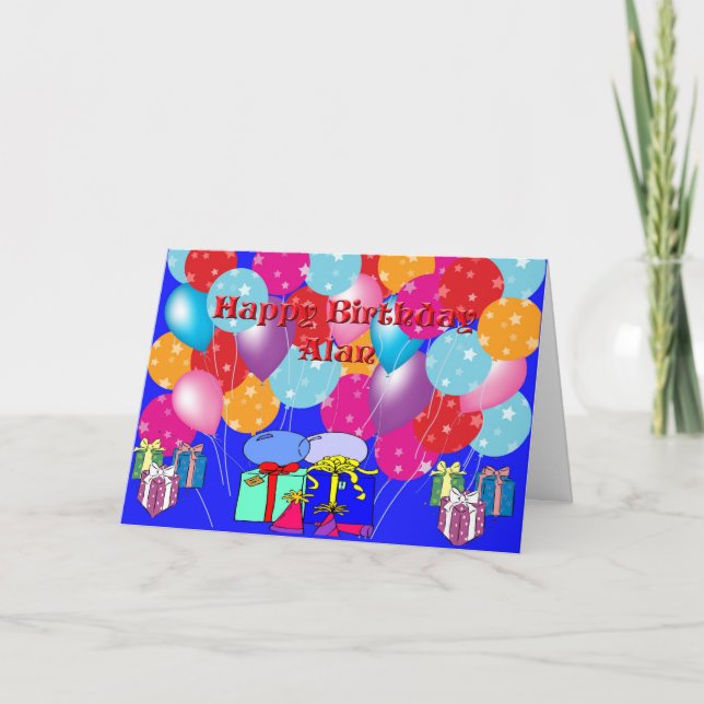 Tarjeta Birthday Card For Alan (Anverso)