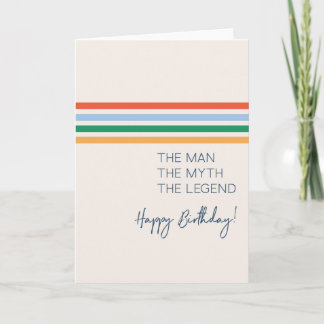 Tarjeta Birthday Card for Him Dad Birthday Legend Retro