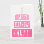 Tarjeta Birthday Card for Nanay<br><div class="desc">Birthday Card for Nanay. If you call your mother Nanay instead of Mom, this birthday card is perfect for her. (Nanay means mother in Tagalog / Filipino.). Your nanay also will love this birthday card's gradient ombre pink design with a birthday cake that says "Happy birthday Nanay!" Make this card...</div>