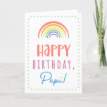 Tarjeta Birthday Card for Papi<br><div class="desc">You call your father Papi, not Dad. Imagine how excited Papi will be to receive a birthday card addressed especially to him! Your papi also will love this card's cute, watercolor-inspired boho rainbow design that says "Happy birthday Papi!" Make this card customizable! Click "Edit Design", "Inside Bottom/Right: Text & Images",...</div>