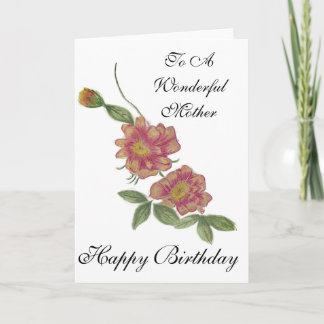 Tarjeta Birthday Card for your mum watercolour Pencil 