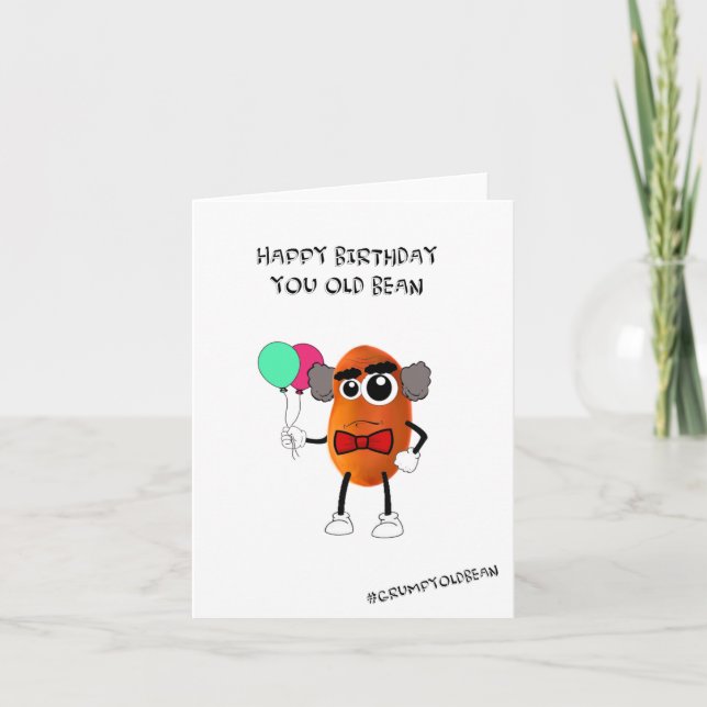 Tarjeta Birthday card - Happy Birthday you old Bean (Anverso)