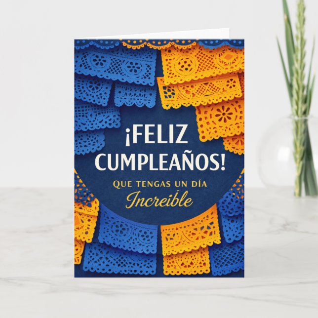 Tarjeta birthday card in spanish for men  (Anverso)