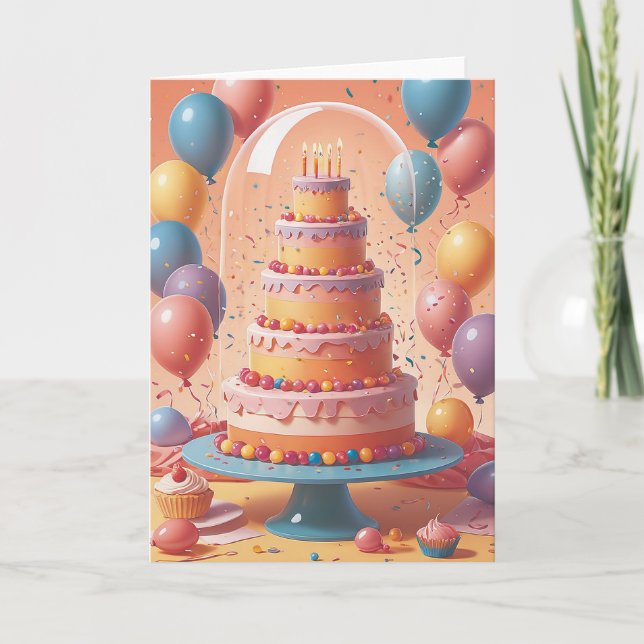 Tarjeta Birthday Celebration in Full Bloom (Anverso)