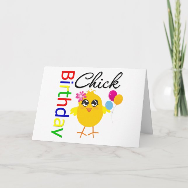 Tarjeta Birthday Chick (Anverso)