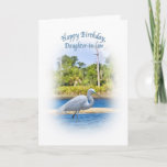 Tarjeta Birthday, Daughter-in-law, Great Egret<br><div class="desc">This lovely Great Egret is searching for his lunch on this colorful birthday greeting card.   Feel free to change the inside verse to suit your needs.</div>