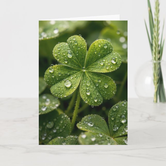 Tarjeta Birthday Four-leaf Clover  (Anverso)