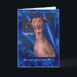 Tarjeta Birthday Funny Doberman Dog Painting<br><div class="desc">If you love to give cards to fellow dog lovers with a humorous tone,  this silly painting is matched with a fun message for anyone,  but particularly the middle-aged woman. Doberman painted from a photograph courtesy of DogBreedzNet.</div>