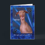 Tarjeta Birthday Funny Doberman Dog Painting<br><div class="desc">If you love to give cards to fellow dog lovers with a humorous tone,  this silly painting is matched with a fun message for anyone,  but particularly the middle-aged woman. Doberman painted from a photograph courtesy of DogBreedzNet.</div>