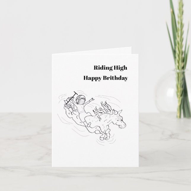Tarjeta Birthday G Card : Riding High . (Anverso)
