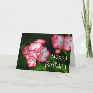 Tarjeta Birthday Geraniums