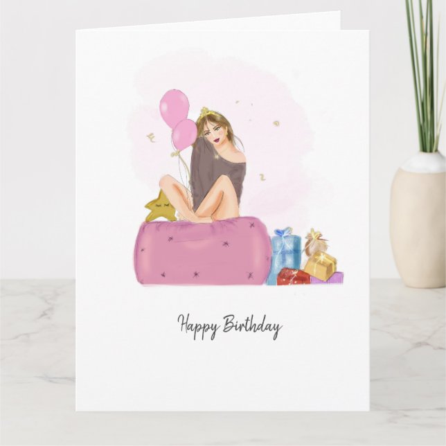 Tarjeta birthday girl (Anverso)