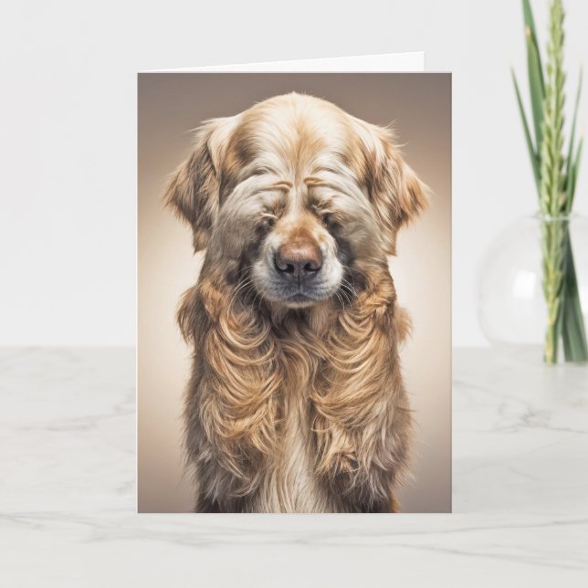 Tarjeta Birthday Golden Retriever Getting Old Humor (Anverso)