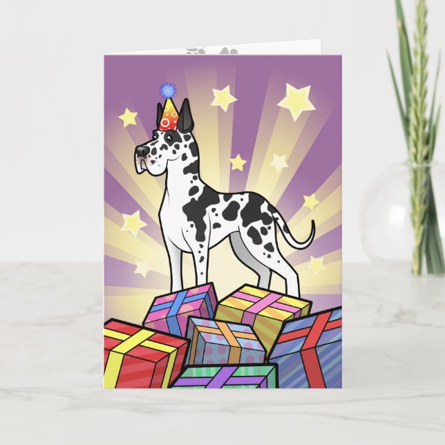 Tarjeta Birthday Great Dane (Anverso)