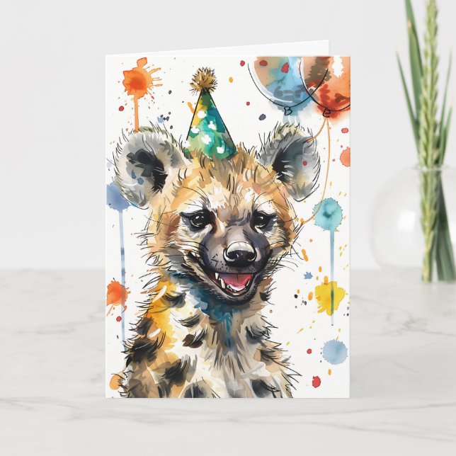 Tarjeta Birthday Hyena (Anverso)
