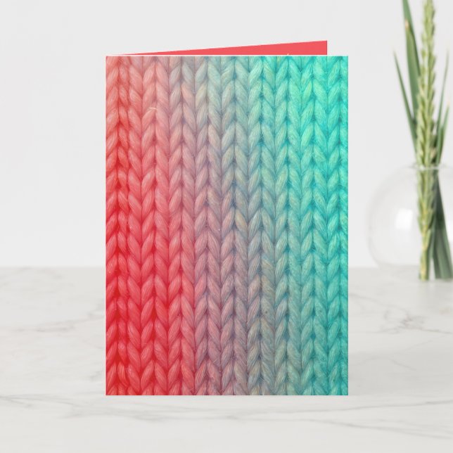 Tarjeta Birthday Knitting Stitches (Anverso)