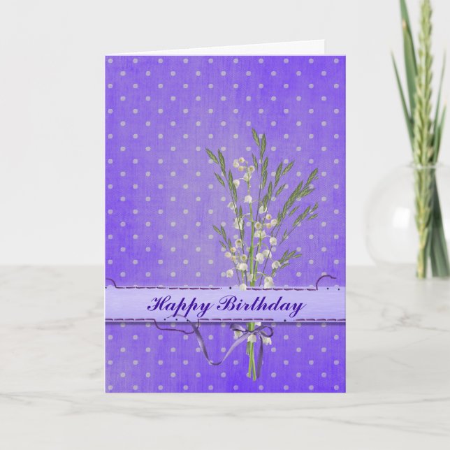 Tarjeta Birthday Lilies (Anverso)