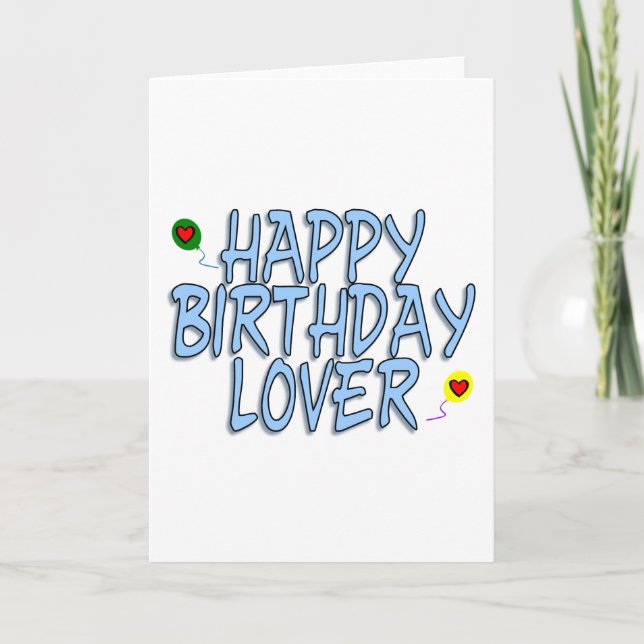 Tarjeta Birthday Lover (Anverso)