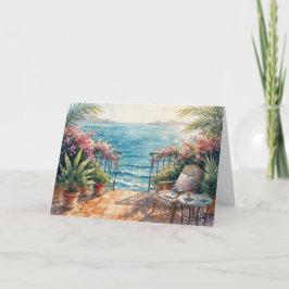 Tarjeta Birthday Ocean Terrace with a Peaceful View