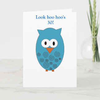 Tarjeta Birthday Owl (Male)