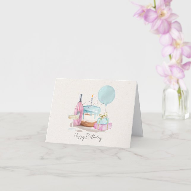 Tarjeta Birthday Party (Orquídea)