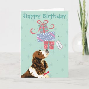 Tarjeta Birthday presenta English Springer Spaniel