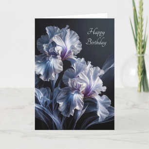 Tarjeta Birthday Purple Iris