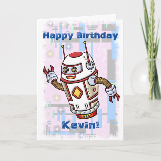Tarjeta Birthday Robot (Anverso)