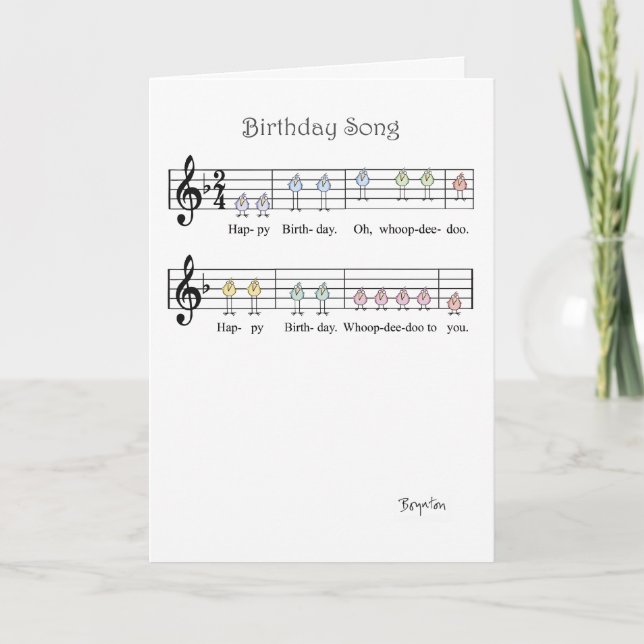 TARJETA BIRTHDAY SONG (Anverso)