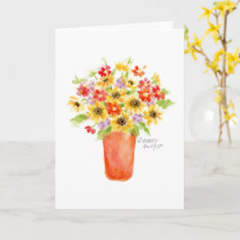 Tarjeta Birthday Sunflower Vase Religious Greeting Card
