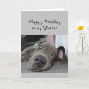 Tarjeta Birthday to my Father Fun Dog Relax Humor